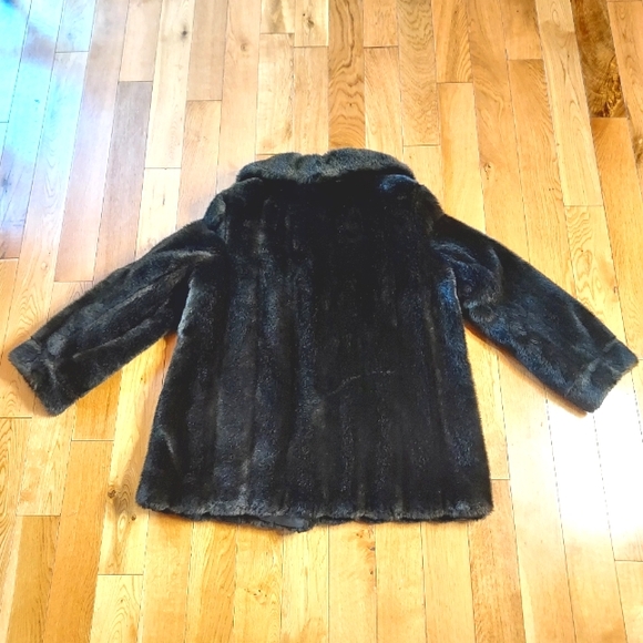 SPORTOWNE Brown Faux Fur Coat sz 14 - Picture 6 of 15